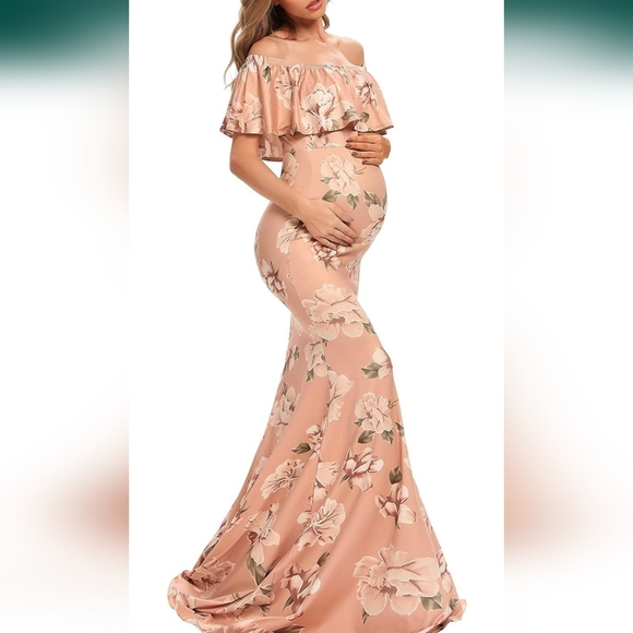 Floral maternity dress size large NWOT - Picture 3 of 6